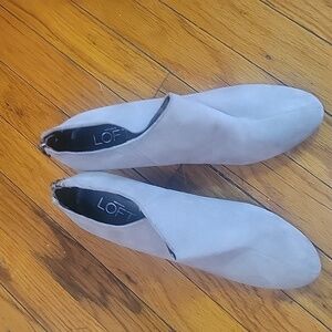 Ann Taylor Loft Suede Wedge Ankle Booties size 8.5